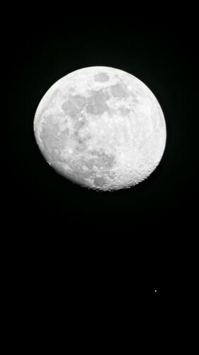 Moon with Mars